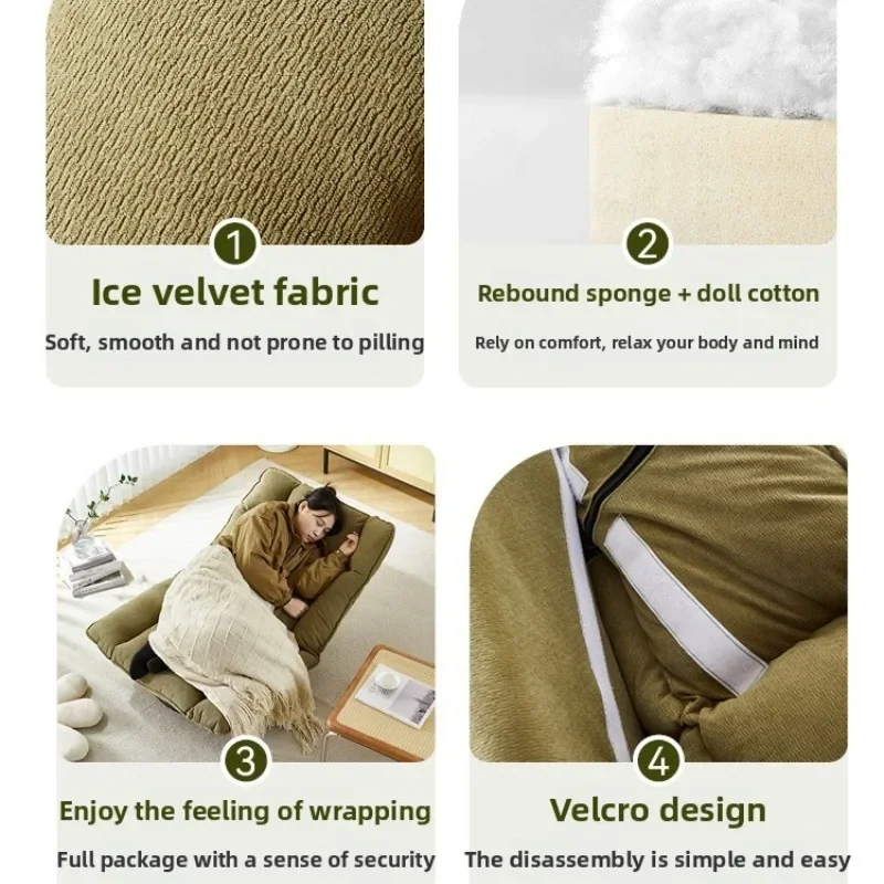 New rotating sofa chair, living room balcony fabric lazy sofa, adjustable backrest rotating leisure chair swivel chair - Image 6