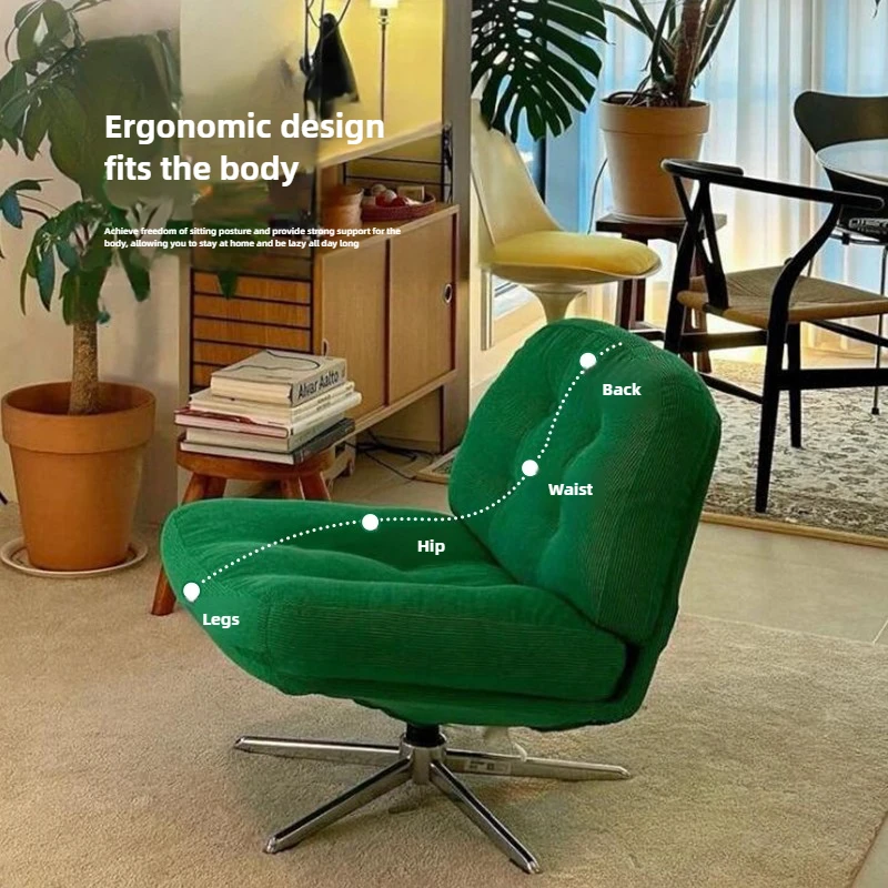 Lazy sofa chair, leisure sofa, household rotatable adjustable chair, balcony living room single sofa, bedroom chair furniture - Image 2